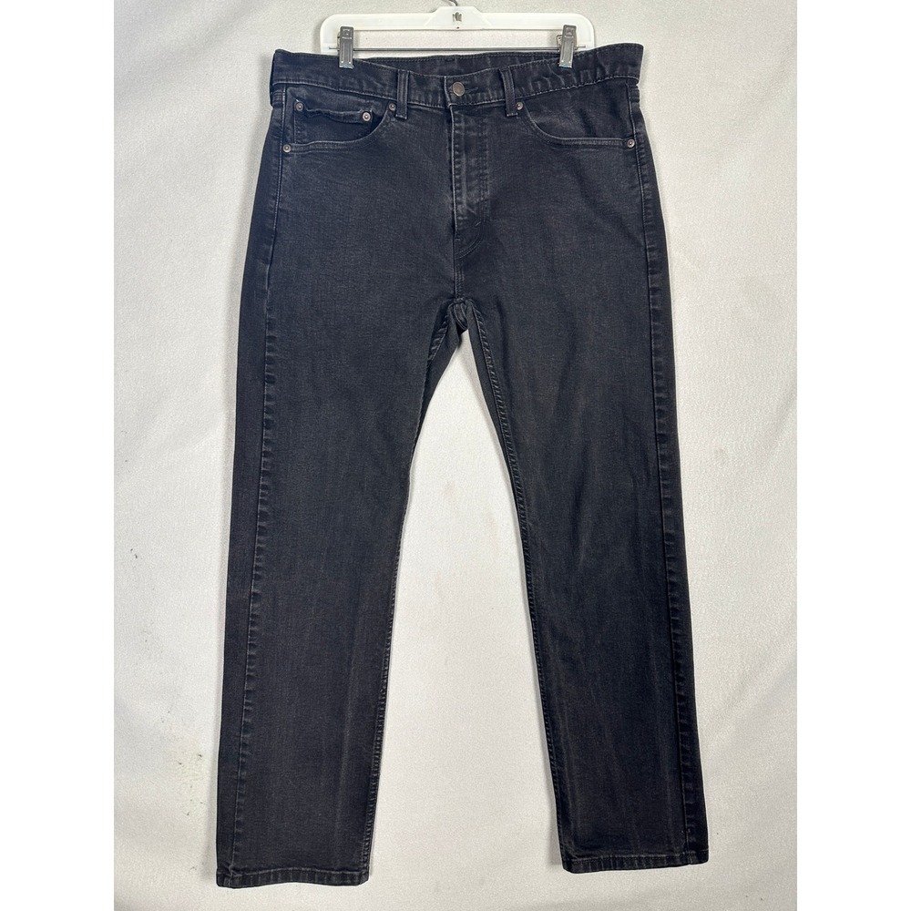 Levis 506 Jeans Mens 36x32 Straight Leg Black Red Tab Casual Denim Stretch EUC